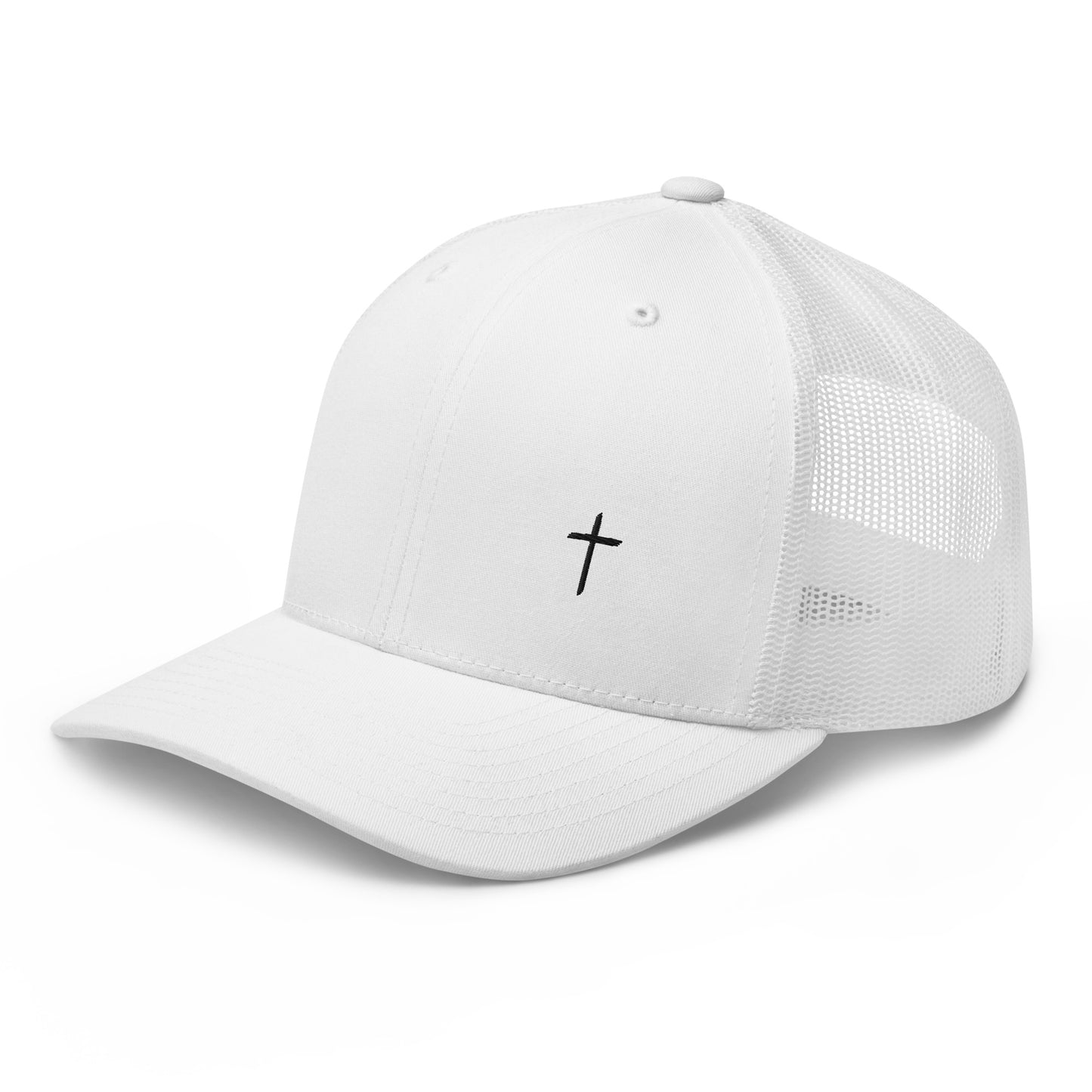 Simple Cross Hat - White